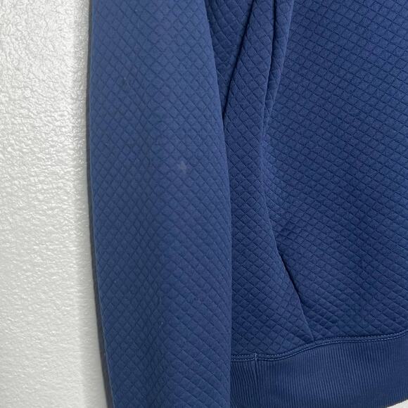 UNDER ARMOUR Unstoppable Textured Quilted Cowl Neck Blue Sweatshirt Womens Large - Picture 8 of 10